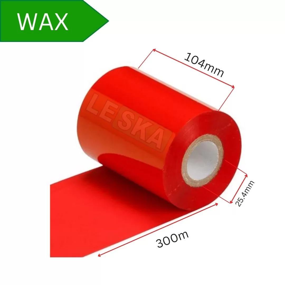 Raudona dažanti juosta (dažjuostė) 104x300m Wax